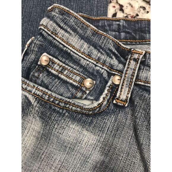 Vigoss Stretch Slim Boot‎ Sz 1/2 Inseam 32 Embellished Stretch Jeans Womens - Picture 6 of 12